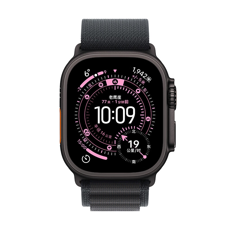 Apple/苹果WatchUltra3智能手表蜂窝款49毫米黑色钛金属表壳黑色高山回环式表带M-联通流量卡