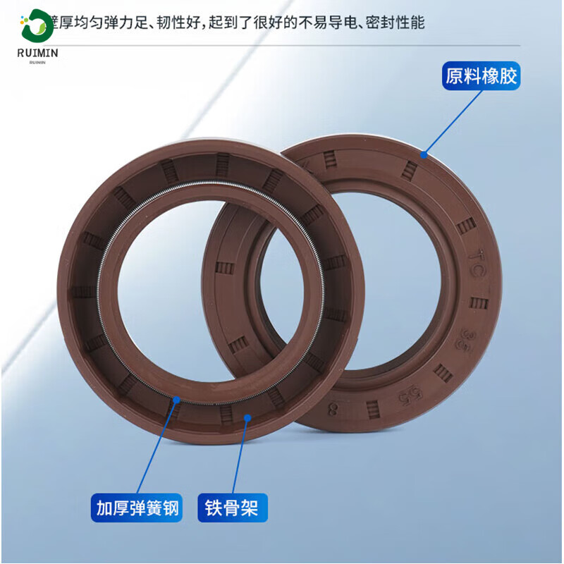 Imported quality fluorine rubber TC skeleton oil seal NAK fluorine rubber skeleton oil seal high temperature resistant TC/TG4 rubber seal ring complete size Imported quality fluorine rubber oil seal-80*115*12