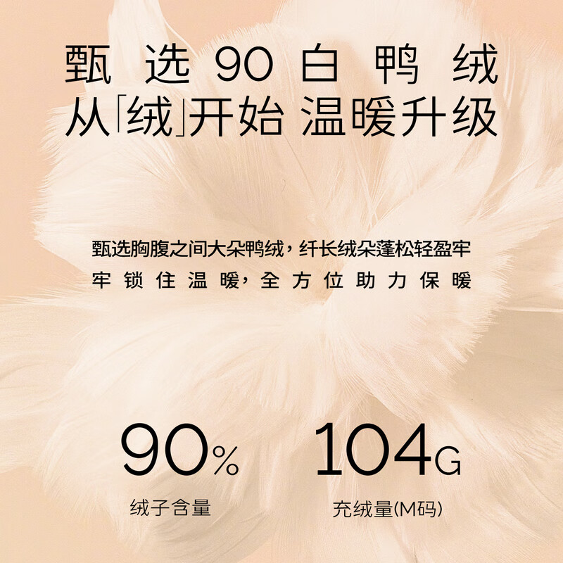 Eveli (eifini) Jiang Xin endorses Eveli large lapel fur splicing jacket fashionable silhouette down jacket 2025 winter new style raw velvet rice long style M