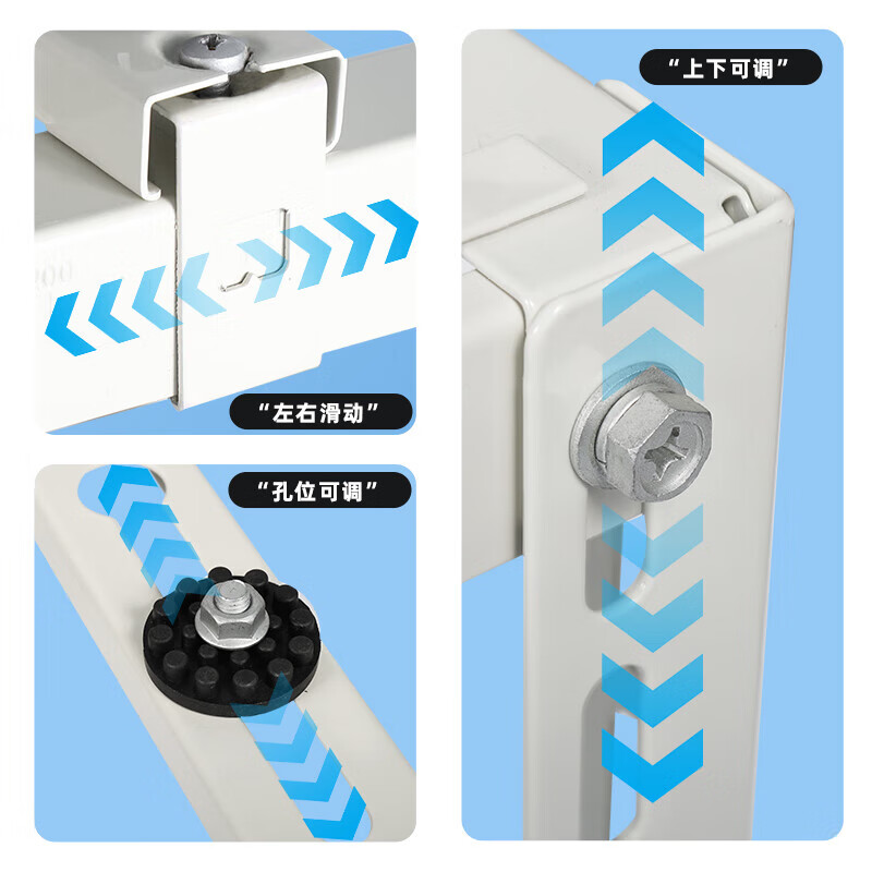 Aoyanlai air conditioner outdoor unit bracket three-layer stacked floor-standing bracket shock-absorbing and noise-reducing space-saving multi-layer shelf 800*400*1500 length*width*height