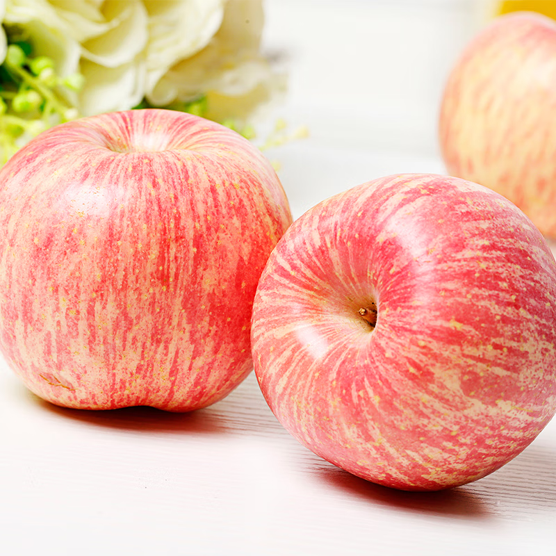 Beijing Fresh Shandong Yantai Red Fuji Apple Net Weight 8 Jin Single Fruit 80mm + Fresh Fruit Straight from the Source