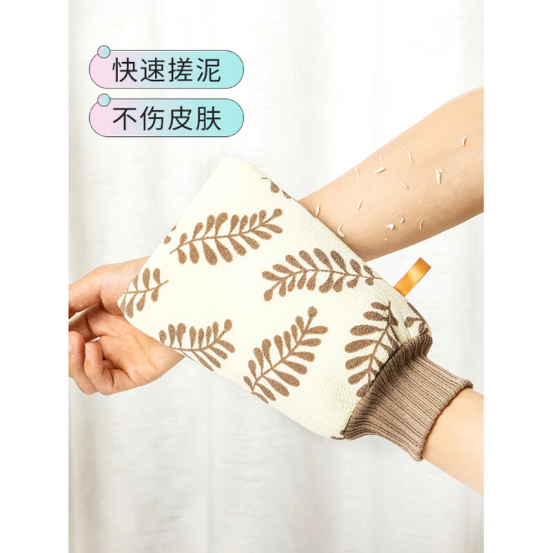 Fat Donglai's same style bath towel, powerful decontamination tool, new double-sided thickening for men and women, LEIH6544, coffee color, one pack