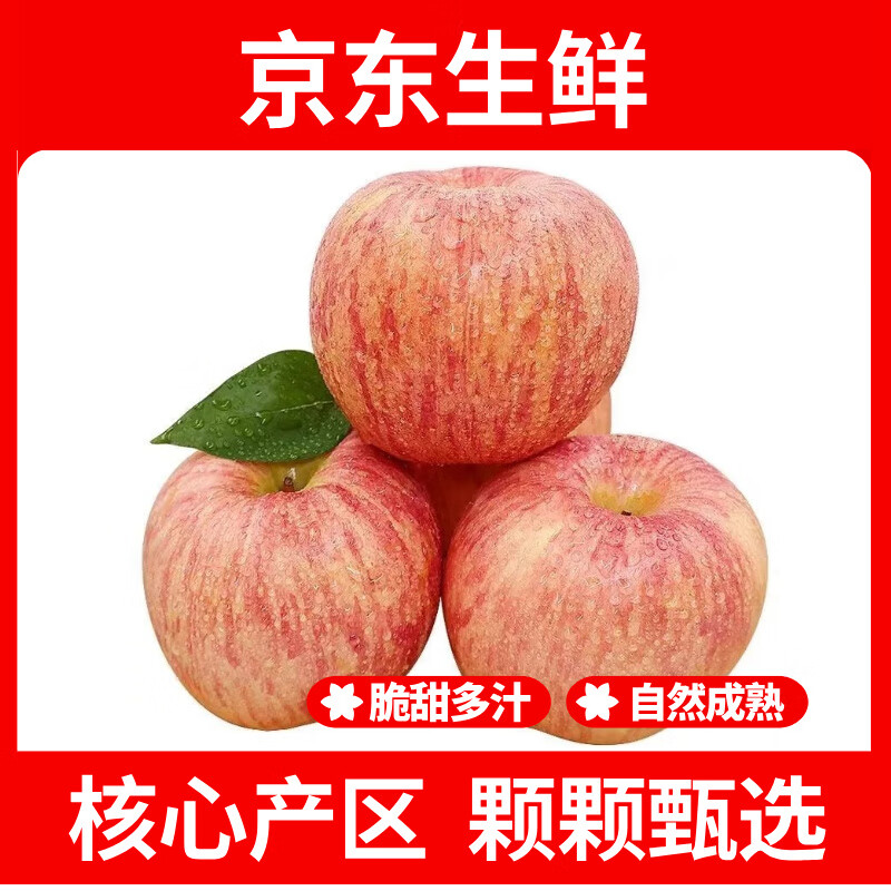 Territory Caihong Authentic Shaanxi Red Fuji Apple Fruit Seasonal Crisp Sweet Ugly Apple Fresh Pregnancy Fruit Whole Box Selected 14-16 Pieces Tasting Pack Naturally Ripe Small Fruit Crisp, Sweet and Juicy