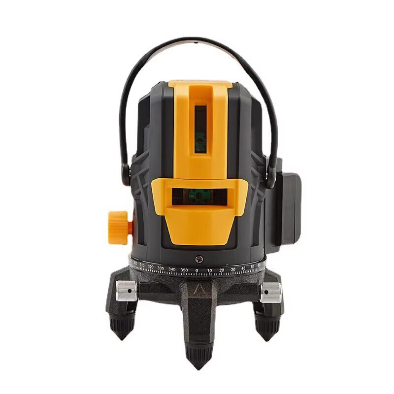 Green light level meter, laser infrared 2 lines, 3 lines, 5 lines, strong light available, automatic V leveling and grounding instrument, green light 5 lines + dual lithium battery + tripod