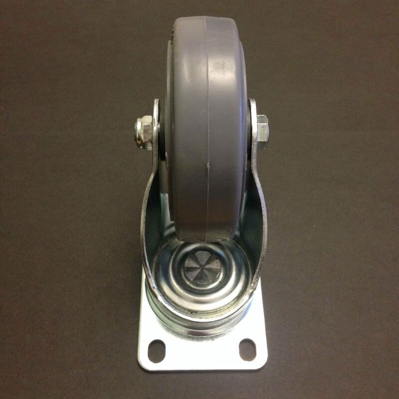 Wheels 4-inch brake universal wheel rubber wheel catering wheel flat trolley wheel linen wheel 4-wheel flat trolley wheel linen wheel