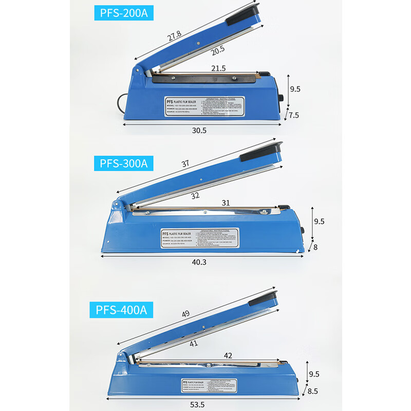 Hasdick Next Day Delivery Packaging Tools Manual Sealing Machine Safety Hand Pressure Commercial Sealing Packaging Machine Small Plastic Sealing Machine PFS-400A HKLY-183