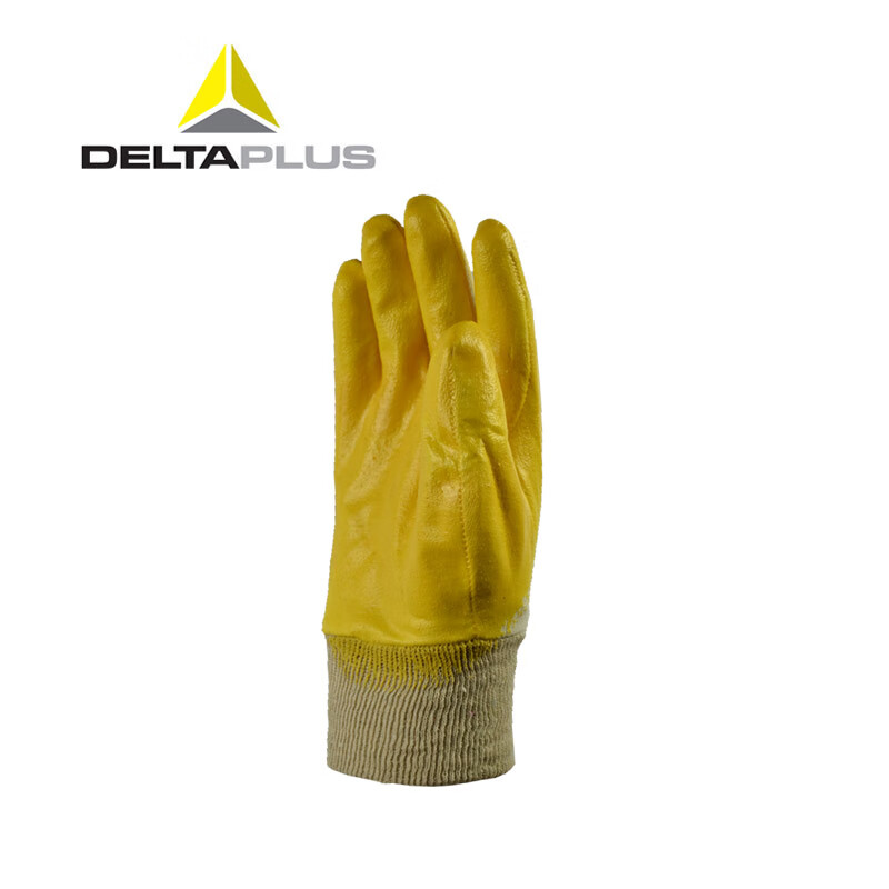 Delta 201015 coated gloves nitrile gloves wear-resistant oil-proof protective labor protection gloves 201015 yellow L