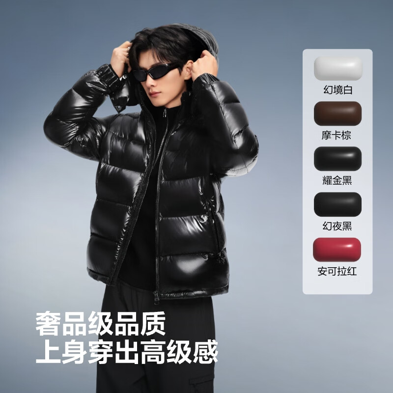 Bosideng (BOSIDENG) 25 new 90 goose down puff down jackets are hot in the mall and are suitable for the same style. Qiji red couple's unisex jacket. Trend recommendation: Magic Night Black - Natural Light - Yu suitable for the same style and color - High Quality