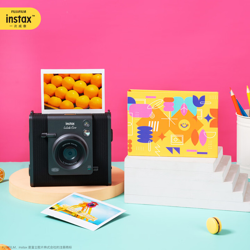 FUJIFILM one-time imaging instax wide format photo album warm orange moment wide format photo album warm orange moment