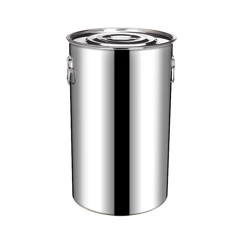 Jinboxi 304 stainless steel water storage bucket tall pool round bucket with lid soup bucket inner double ear bucket inlaid household large capacity diameter 20cm height 40cm capacity 13 liters inner ear