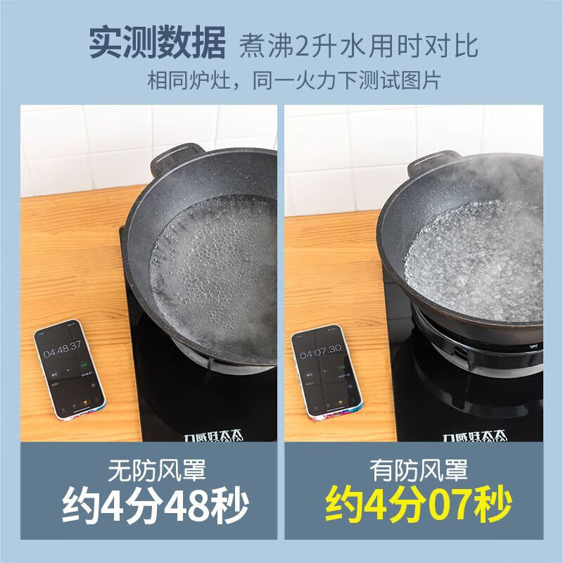 Universal gas stove fire-concentrating windshield, household gas stove stand bracket, energy-saving ring, universal anti-slip windshield bracket sub-accessories, upgraded five-claw universal two-pack