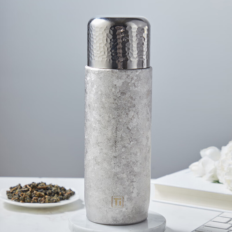 Hema pure titanium thermos cup water cup light luxury space silver 450ml box