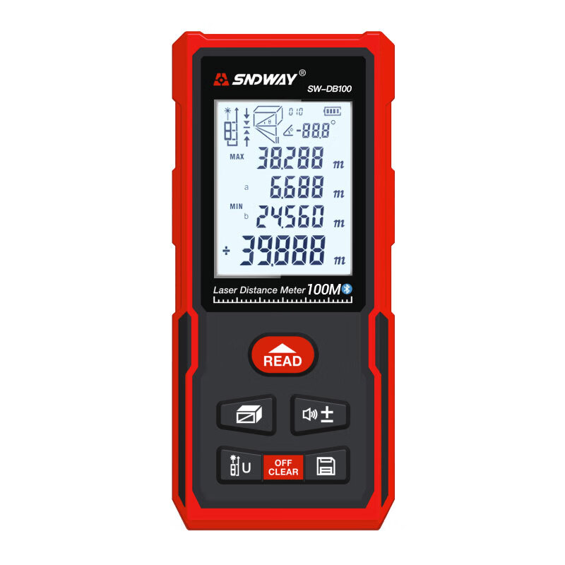 Shenda Wei measuring room instrument laser rangefinder handheld high-precision line measuring ruler indoor electronic ruler laser ruler 100 meters lithium battery voice version