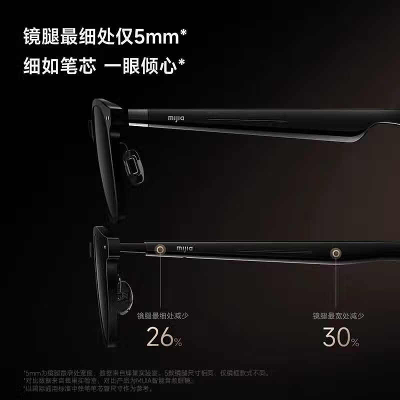 Xiaomi Smart Audio Glasses 2 has an ultra-long battery life, a lightweight body, supports voice recording, and supports voice wake-up. MIJIA Smart Audio Glasses 2 Hybrid Eyebrow Frame Model