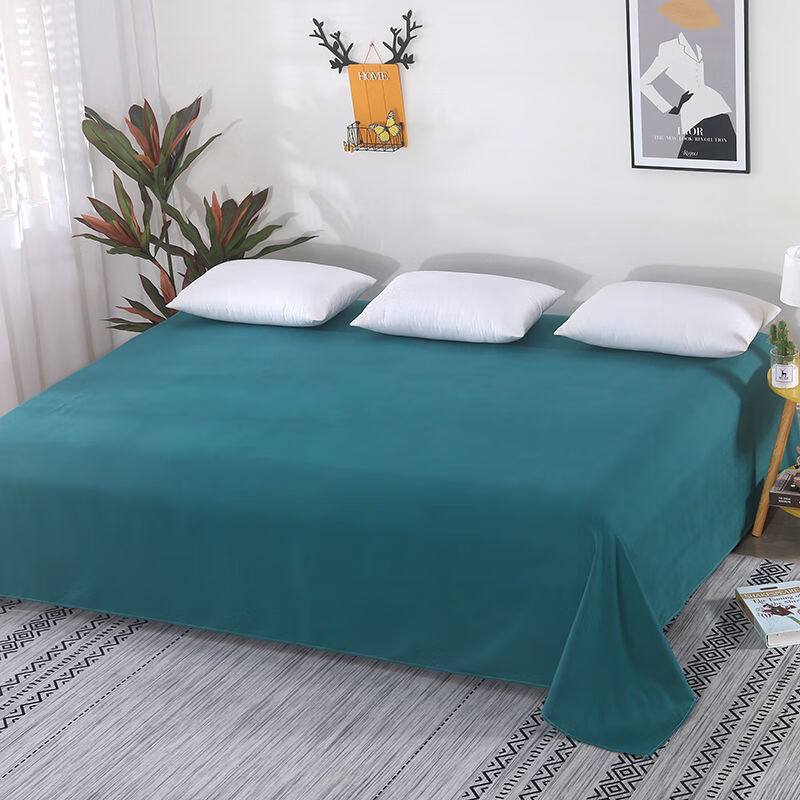 RSRDDY solid color large bed sheets, tatami sheets, Kang sheets, four-season sheets, larger and wider sheets, rural soil Kang sheets, 3/4 meters, malachite green, 1.6 meters x 2.4 meters
