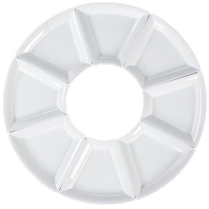 Meikejiemiamine Chinese creative imitation porcelain dining room banquet combination set large platter home party New Year's Eve dinner plate 12 platters + 2 Tai Chi plates