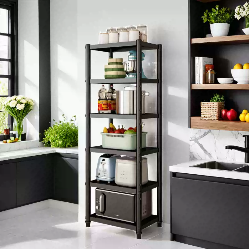 Yusenyi carbon steel kitchen rack floor-standing multi-layer microwave oven storage sandwich shelf household storage goods 20 wide 45 long 70cm high 3 layers (carbon steel)