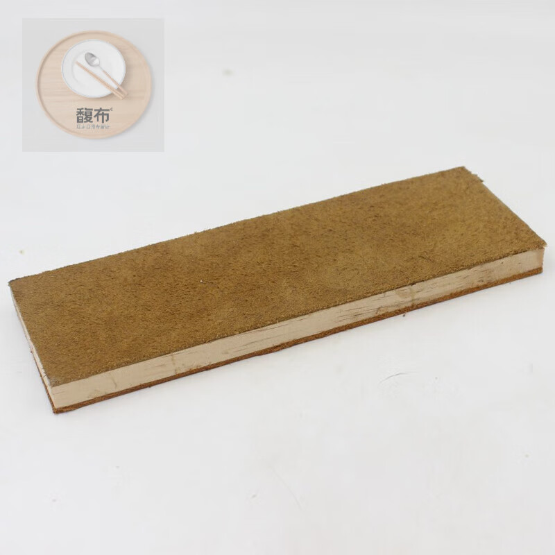 LNGA LANDGRE genuine cowhide knife sharpening board, polishing and deburring, blade sharpening artifact, sharpening cloth leather double-sided, length 20.3, width 6.0, height 2.2 cm