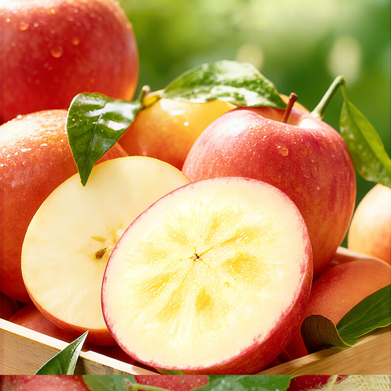 Jingxiansheng Great Wall Red Aksu Apple Gift Box, Net Weight 10 Jin, Single Fruit Starting from 180g