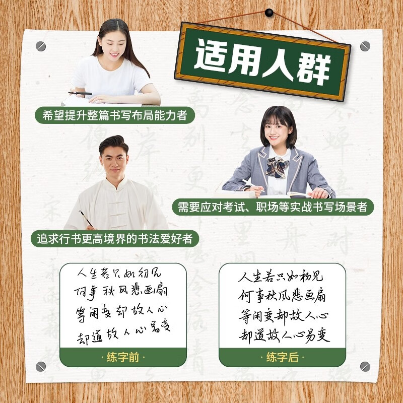 Guide to running script, whole writing and multi-word writing + 3000 commonly used words (practical application) Practical tutorial on running script techniques, running script copybook copying exercises, produced by Shuyi Design