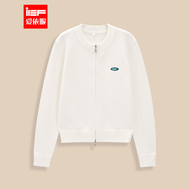 IEF/Aiyifu 2025 winter new round neck loose sweater jacket women's fashionable casual woolen top