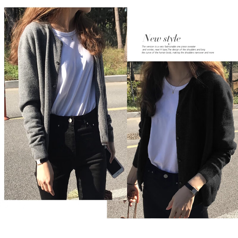 Langsha Knitted Cardigan Women's 2025 Autumn and Winter New Slim Jacket Women's Small Outer Style Top