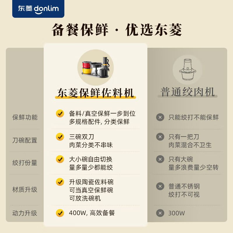 Vacuum machine, multi-function meat grinder, meal preparation and cooking machine, fresh-keeping condiment machine, kitchen appliances, package 2, single machine + 4 fresh-keeping bowls + fresh-keeping bags