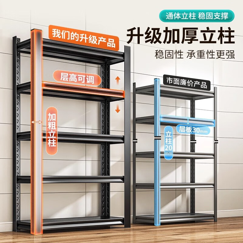 Kitchen rack floor-standing multi-layer multi-functional cabinet household microwave oven pot rack storage rack cabinet shelf 6 layers 183 height white length 150 width 40 six colors available