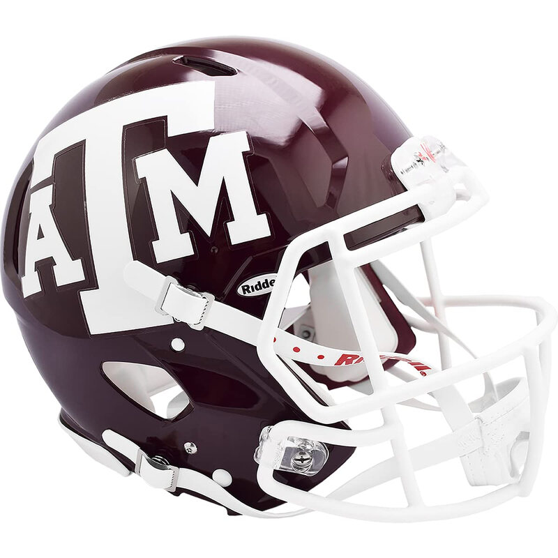 Riddell NCAA Texas A&M Full Size Speed Football Helmet Team Color L