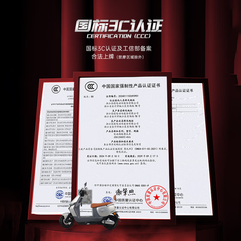 Five-star diamond leopard electric motorcycle 72V20AH long-range smart two-wheeled scooter, new national standard, adult men's and women's style N10 extreme night black/matte black