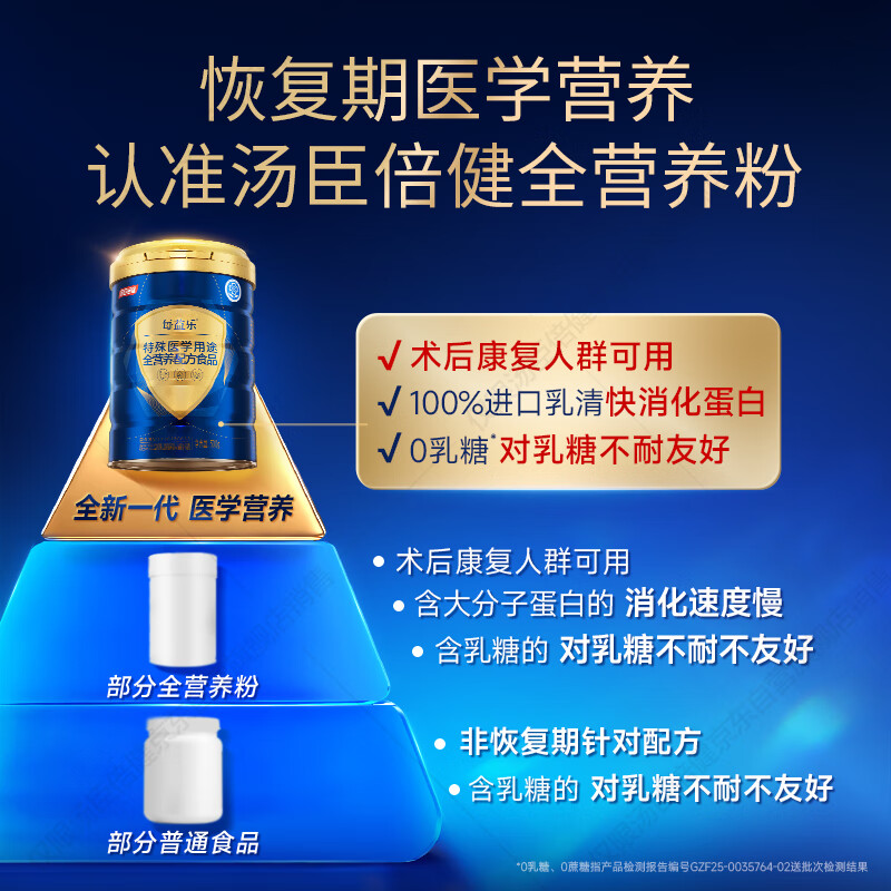 Tomson BYHEALTH Medical Complete Nutrition Formula Powder Postoperative Recovery Supplement Protein Powder 500g Non-milk Powder for Middle-aged and Elderly People