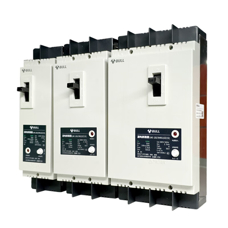Bull dz15le plastic case leakage protector three-phase four-wire air switch 100A63A circuit breaker switch 29/4901 100A 3P