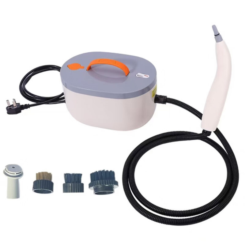 Midea steam cleaner high pressure and high temperature steam cleaner household window whole house housekeeping handheld kitchen fume and oil stain cleaning machine gray cover beige 1200W 4 pieces