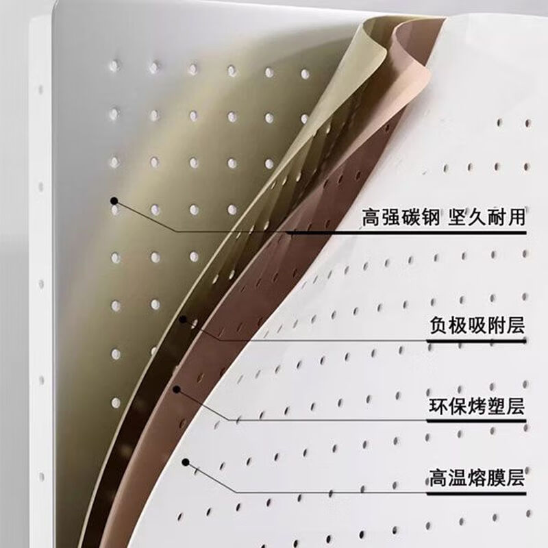 Desktop shelf perforated board storage and organization study desk partition baffle desk desk punch-free vertical clip height adjustable magnetic elegant white length 30 height 35 panels high configuration white storage eight-piece set