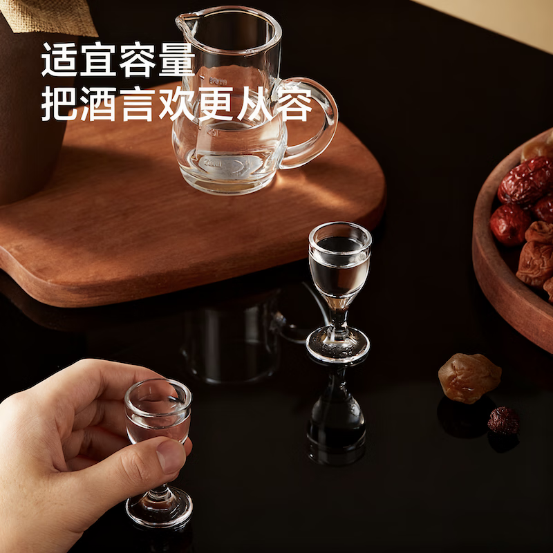 Jing Tokyo made wine set, tall glass small white wine cup, waisted wine cup, wine set, 6 pots and 8 cups