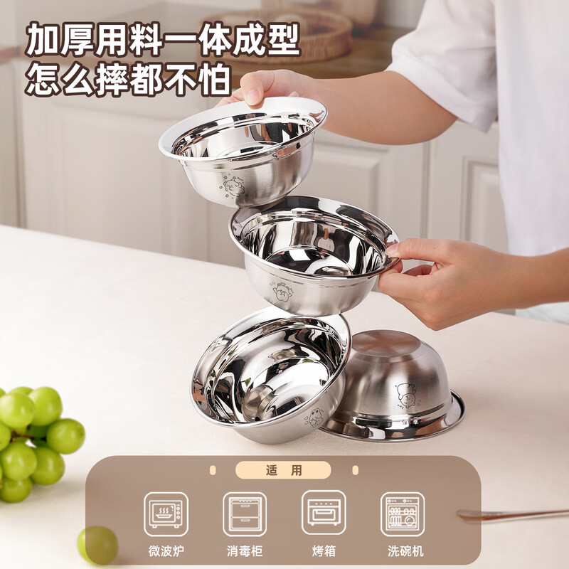 Newair 316 stainless steel children's bowl food-grade baby household 2026 new anti-fall rice bowl for 1 to 3 years old and above 5 years old