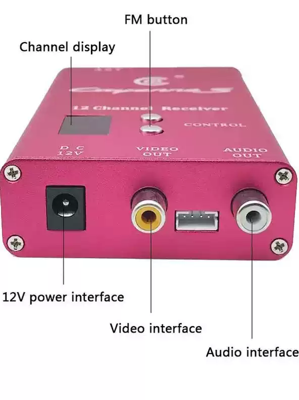 FPV video transmitter 1.2Ghz1.3Ghz wireless 8W RF power long-distance transmission with a set of 12dbi antenna receiving and receiving