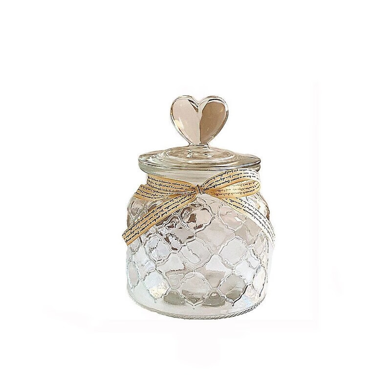 Zhizhou Wishing Stars Bottled Stars Glass Jar Love Bottle Glass Bottle Worry-Relief Candy Bottle Palace Plaid 520 Small Bottle