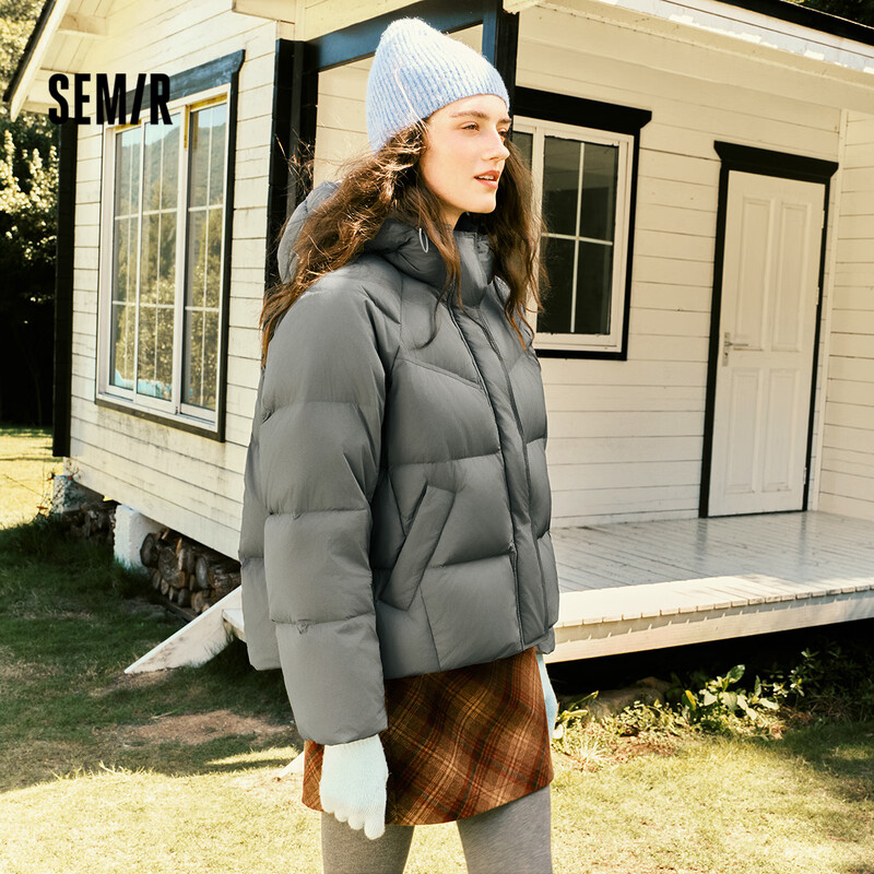 Semir Chen Duling Shopping Mall Same Style Down Jacket Women's 90 Down 25 Years Short Loose Hooded Jacket 101725113030