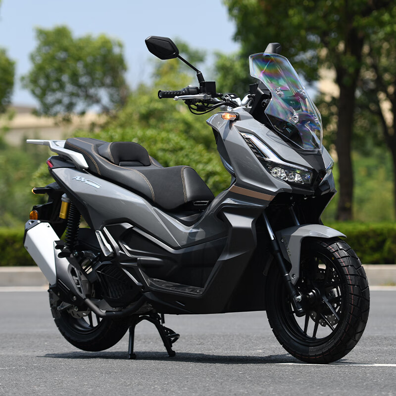 Handa ADV hybrid water-cooled 4-valve under-suspension motorcycle 150cc brandable ABS projection instrument pedal fuel vehicle Gray ADV hybrid 4-valve under-suspension water-cooling + ABS + TCS + projection instrument + recorder 3 boxes Handlebar heating + GPS positioning + lift windshield + tire pressure monitoring + positive tires