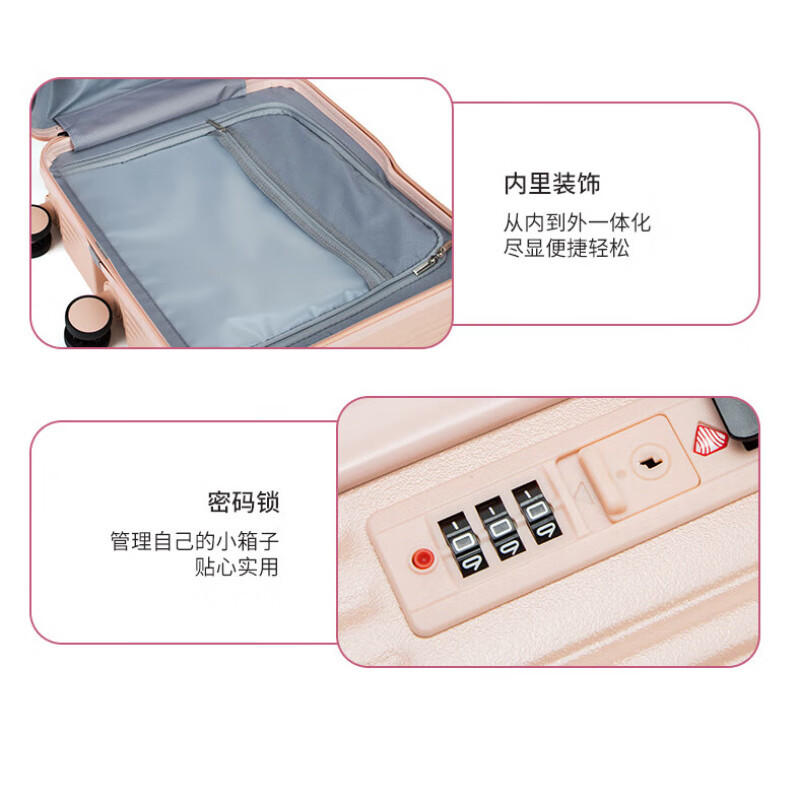 Walker Shop Children's Luggage Boarding Case 2025 New Mountable Trolley Case Boys and Girls Travel Artifact Password Suitcase Gray Blue 20 Inch Boarding Case