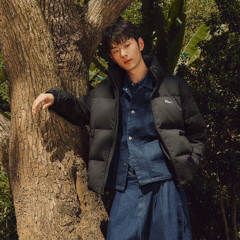 Semir down jacket men's winter 80 down jacket loose stand-up collar 2025 embroidered textured jacket 10A725113103