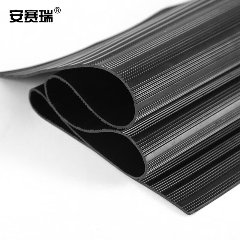 Ansery 5KV high voltage insulating floor mat (1 5m) laboratory workbench insulating rubber floor mat insulating mat rubber mat black horizontal stripes rubber/17324