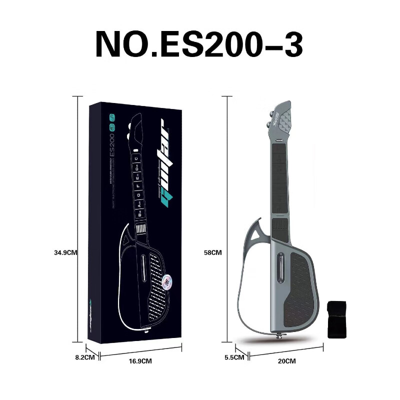 Zanni Stringless Guitar Beginner Smart Automatic Guitar Beginner Beginner Entry-Level Guitar Foldable Guitar Smart Stringless Guitar - Elegant Gray