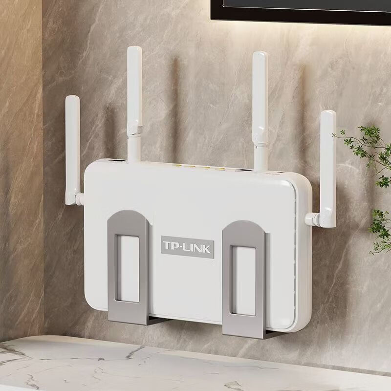 Router placement rack holder wall bracket punch set-top box light cat storage box wifi rack router rack - milk white - 2 pieces - 1 pair no specifications