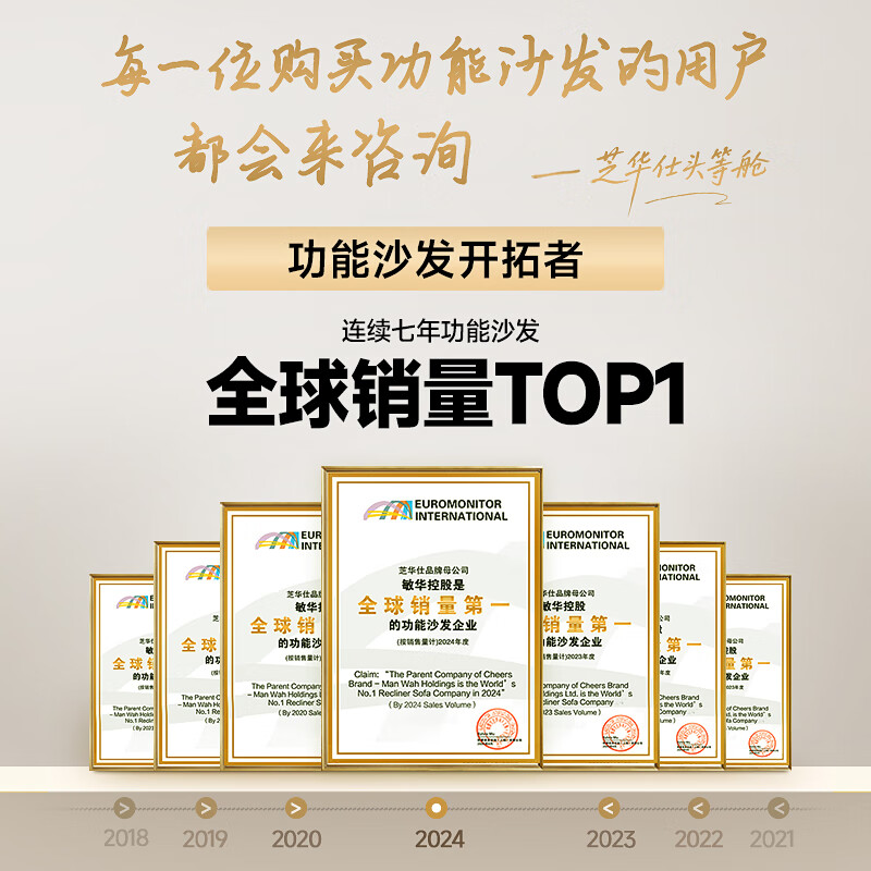 Chivas First Class National Golden Code 30653 Genuine Leather Zero Wall Electric Sofa Khaki 2.28m Modern Simple Living Room