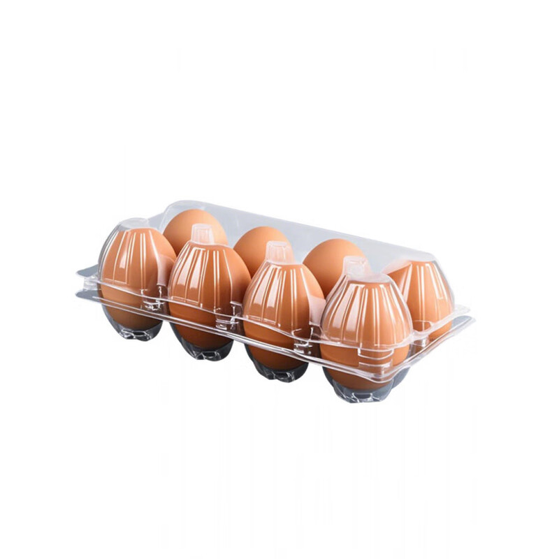 He Jiagong plastic egg tray transparent thickened plastic egg tray disposable transparent egg box packaging box preserved egg duck medium 6 egg tray 1200 pieces