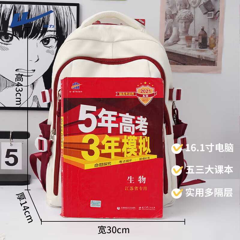 Pull back schoolbags for female middle and high school students 2025 new high-looking lightweight lightweight backpacks large-capacity student travel backpacks