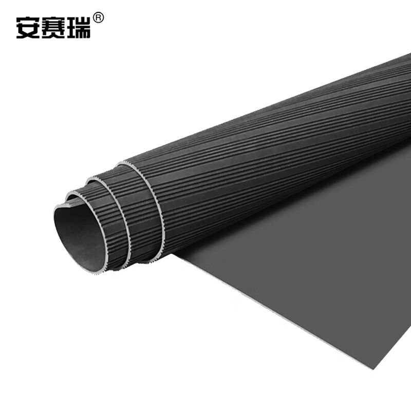 Ansery 5KV high voltage insulating floor mat (1 5m) laboratory workbench insulating rubber floor mat insulating mat rubber mat black horizontal stripes rubber/17324