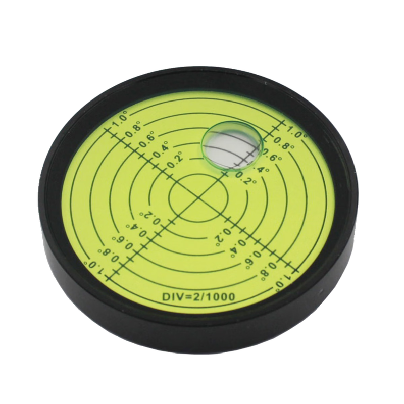 Jiang Zhiai high-precision universal level metal shell round horizontal bubble optical platform level 60x10mm 6 points black shell green water with magnetic